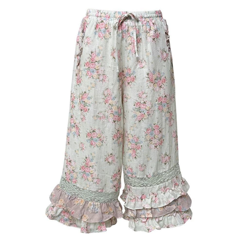Rose_island_Vintage_Print_Drawstring_Hem_Straight_Leg_Cotton_Women's_Capri_Pants_1071196383109_MISSTT