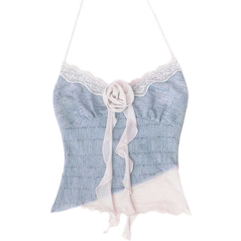 SCCREBEL_Ballet_Openwork_Handcrafted_Rose_Cropped_Women's_Knit_Camisoles_714955845604_MISSTT