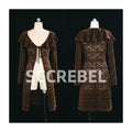 SCCREBEL_Coffee_Brushed_Lace_Cutout_Ruffle_Vintage_Slim_Fit_Women's_Polyester_Cardigans_846411749557_MISSTT