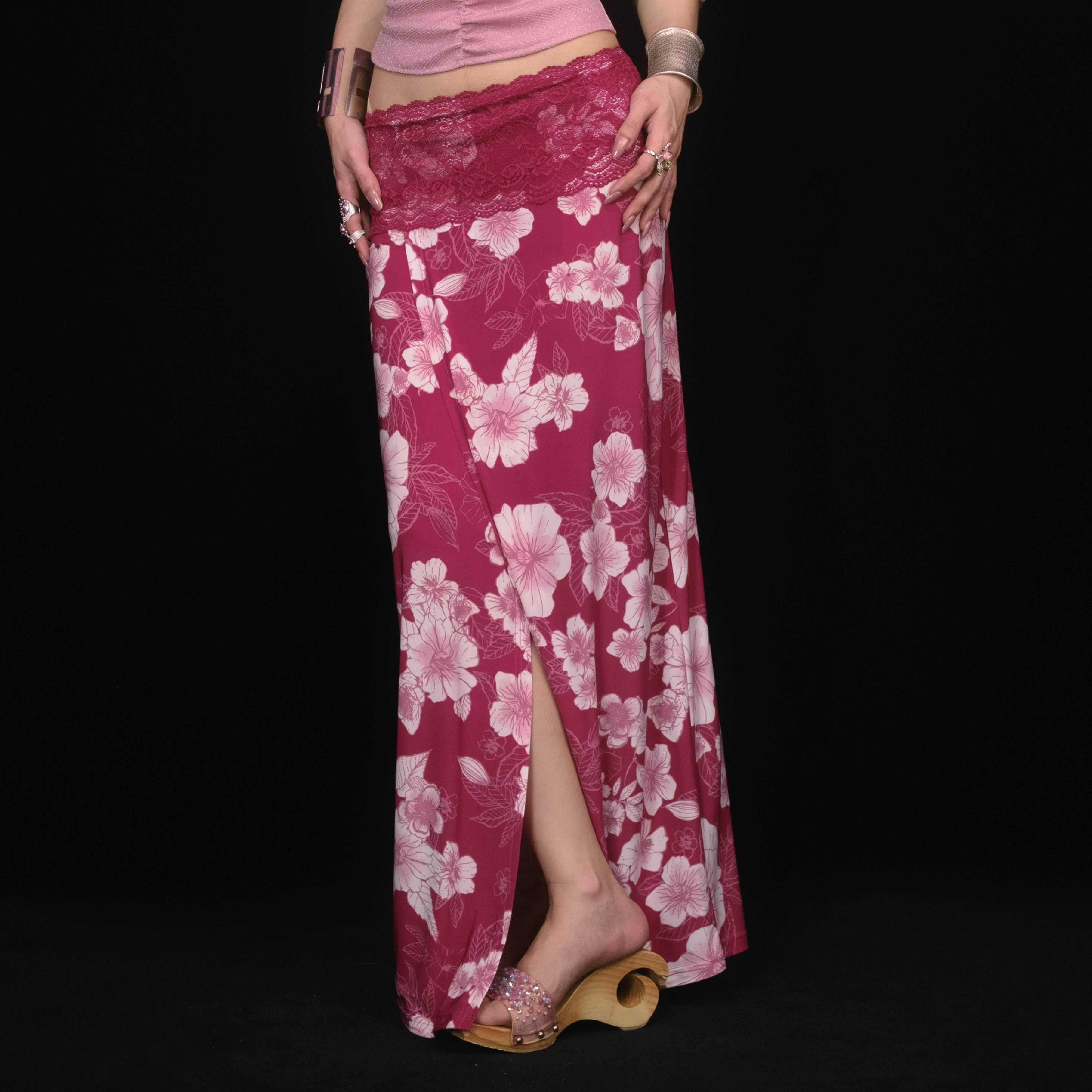 SCCREBEL_Red_Vintage_Floral_Print_Tie_Splice_Front_Slit_Low_Waist_Women's_Skirted_Bikinis_1048474508554_MISSTT