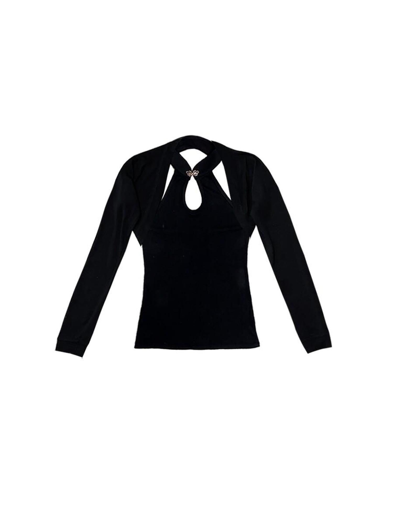SENSELF Black New Chinese Style Shawl Two Piece Women's Halter Tops