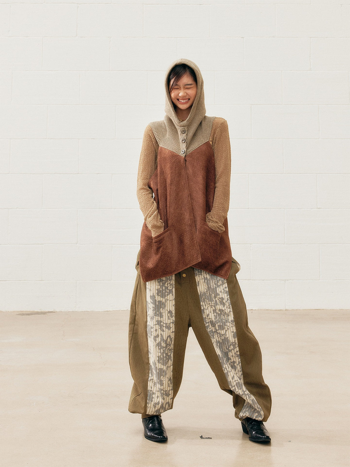 SENSELF_Brown_Vintage_Hooded_Loose_Mid_Length_Layering_Women's_Polyester_Vests_1089259761706_MISSTT
