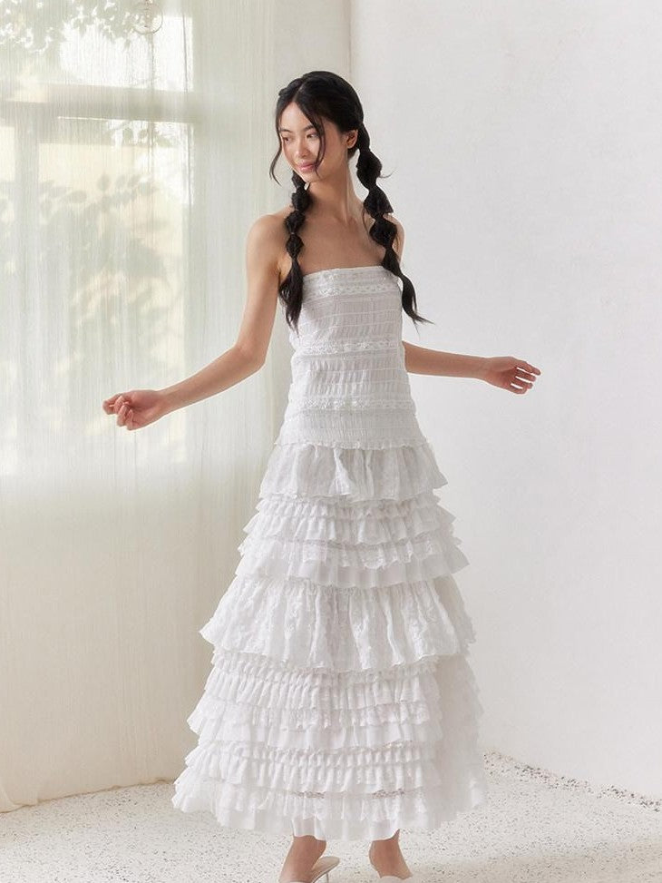 SENSELF Vintage Sequin Lace Patchwork Women's Stretch Off-shoulder Midi Dresses