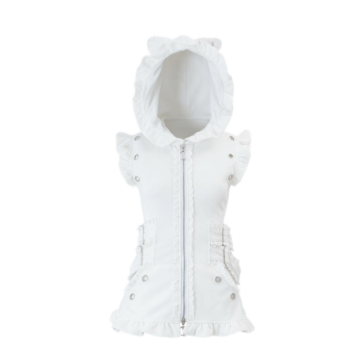 SHYSHYBITE_Cat_Ear_Ruffle_Slim_Fit_Hooded_Cotton_Blend_Women's_Tank_Tops_1070021622120_MISSTT