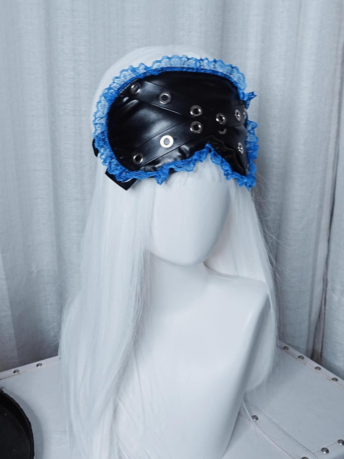 SHYSHYBITE Lace Eyelet Punk Faux Silk Leather Women's Clothing Accessories