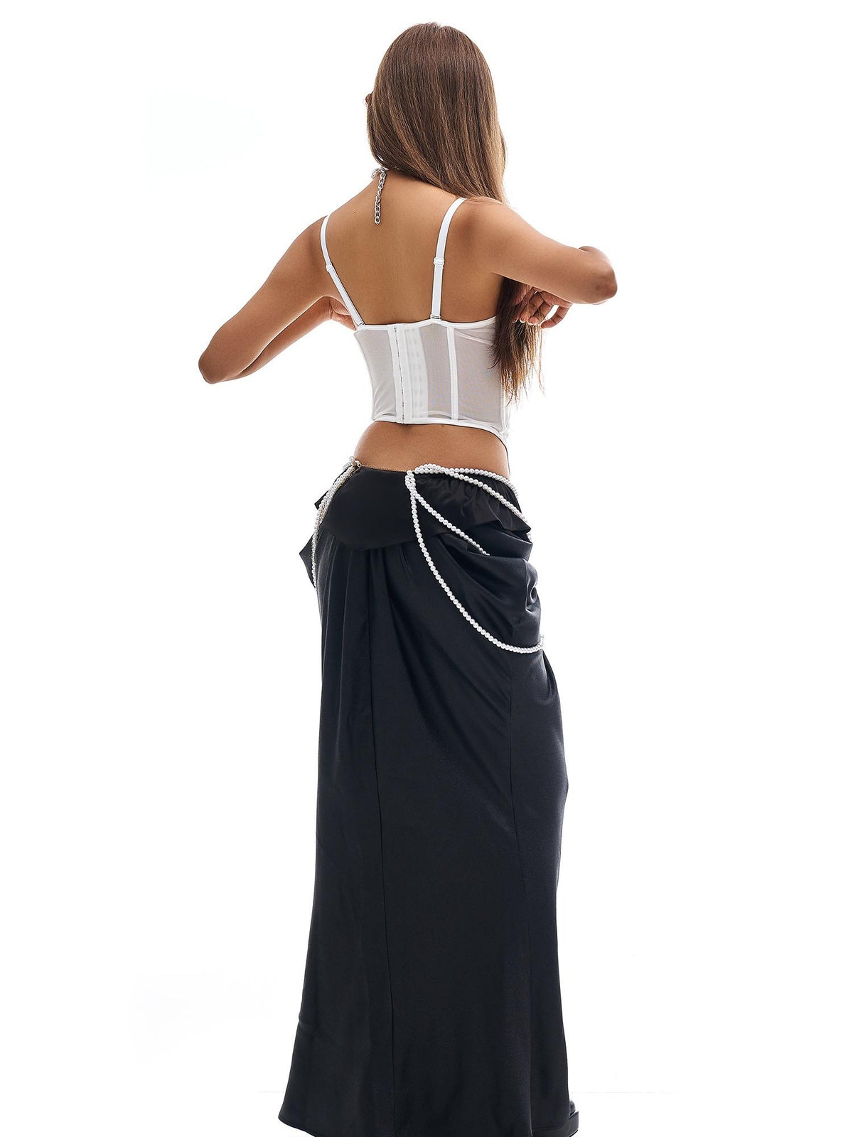 START THE ENGINE 3d Butterfly Sheer Corset Style Lace Up Slim Fit Women's Polyester Camisoles