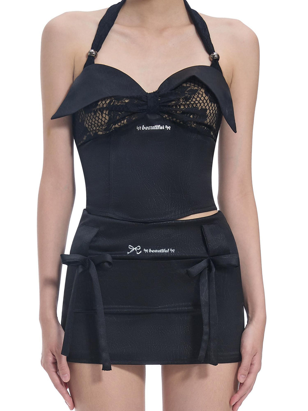 START THE ENGINE 3d Floral Print Lace Splice Zipper Slim Women's Polyester Blend Halter Tops