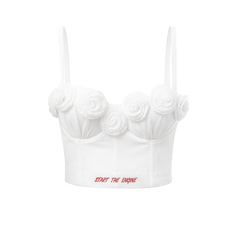 START_THE_ENGINE_3d_Rose_Applique_Print_Bustier_Slim_Fit_Women's_Polyester_Camisoles_894786750169_MISSTT
