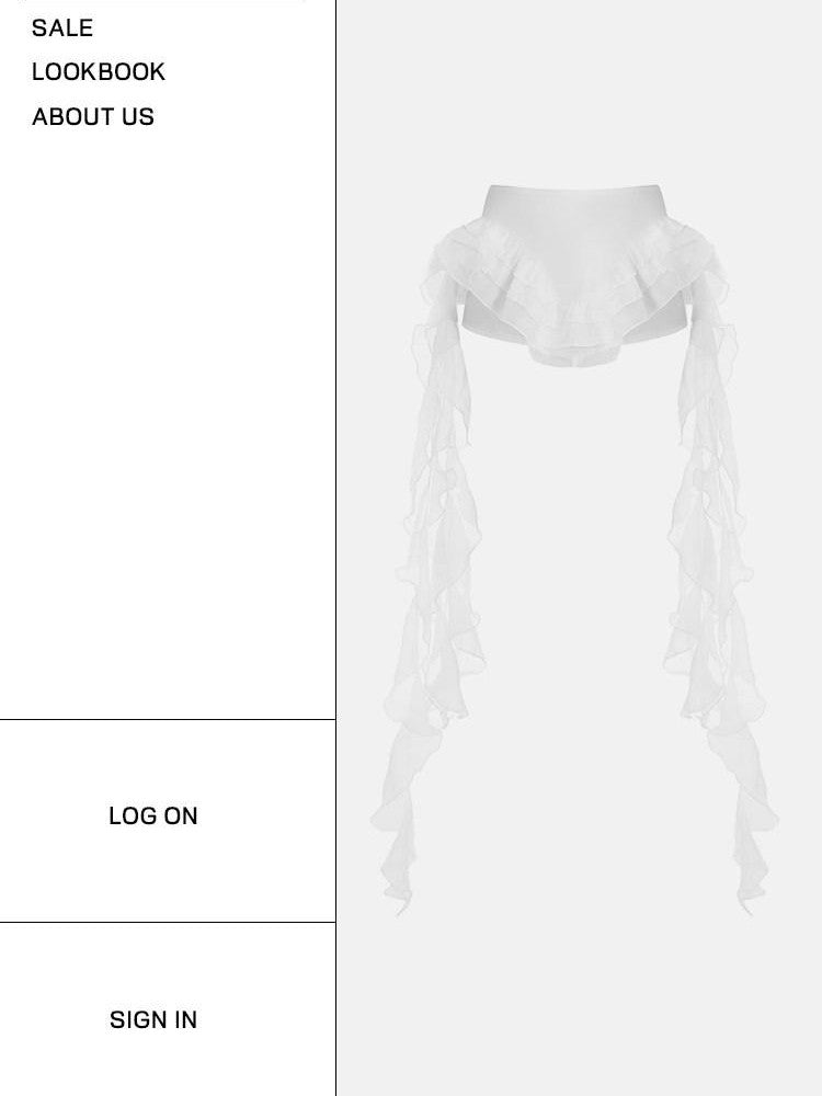 START THE ENGINE Asymmetrical Ruffle Mesh Ribbon Lace Women's Polyester Spandex Skorts