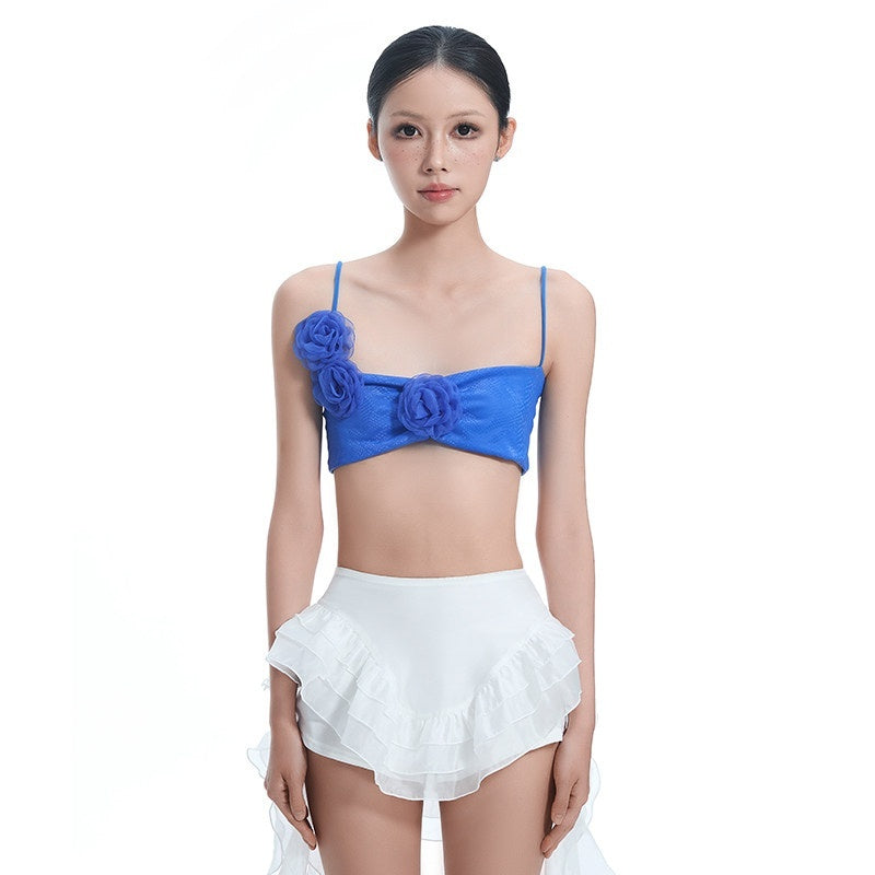 START_THE_ENGINE_Blue_3d_Floral_Embellished_Asymmetrical_Strappy_Women's_Camisoles_814040907759_MISSTT