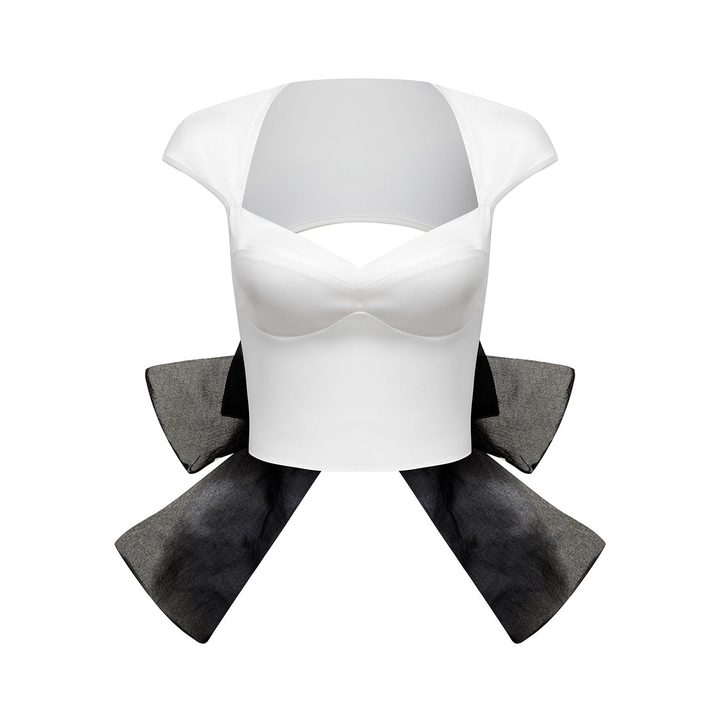 START_THE_ENGINE_Bow_Backless_Padded_Shoulder_Short_Sleeve_Slim_Fit_Women's_Polyester_Crop_Tops_930833873185_MISSTT