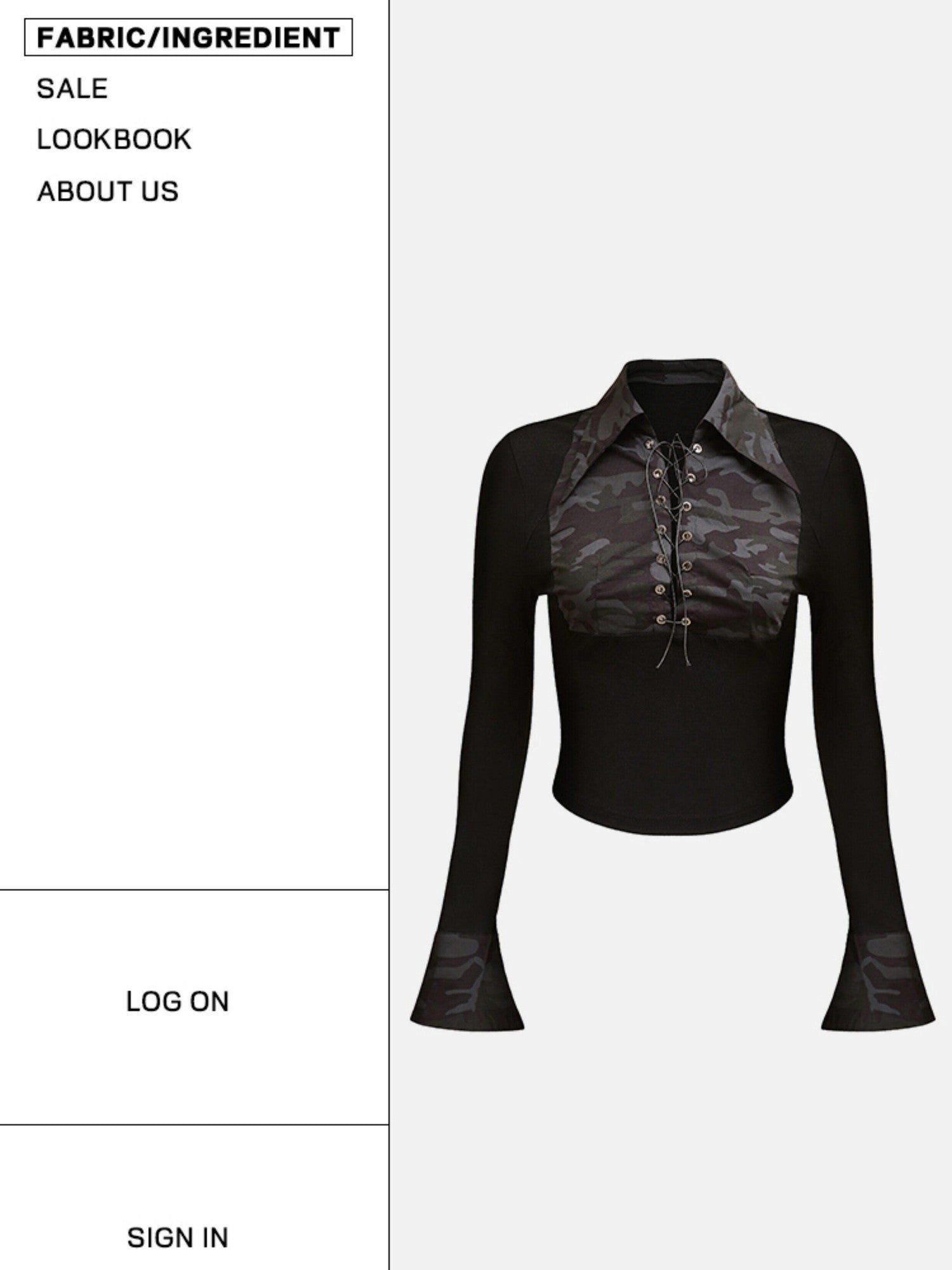 START THE ENGINE Camouflage Patchwork Henley Collar Slim Fit Women's Viscose Long Sleeve T-shirts