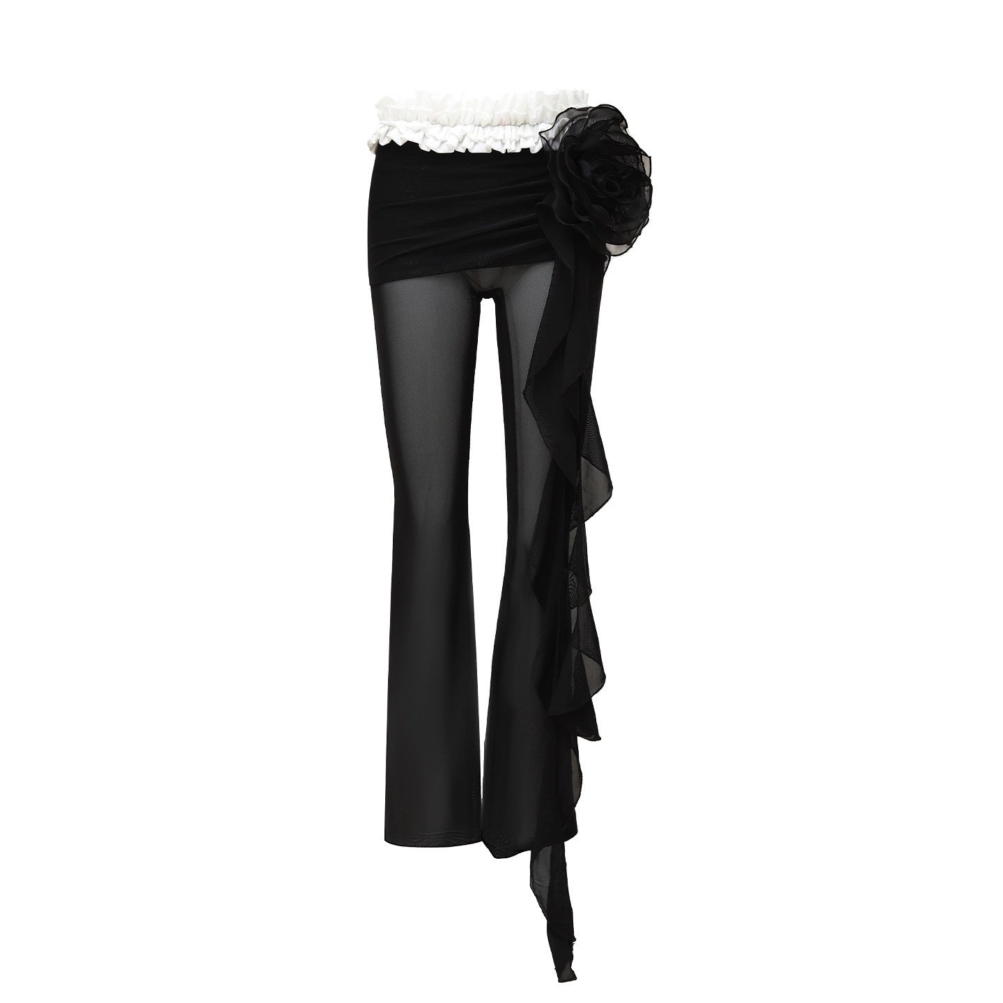 START_THE_ENGINE_Colorblock_Floral_Ribbon_Women's_Stretch_Polyester_Skinny_Pants_930831109009_MISSTT