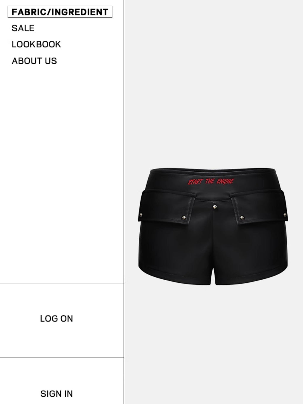 START THE ENGINE Colorblock Graphic Print Pu Leather Low Waist Women's Hot Pants