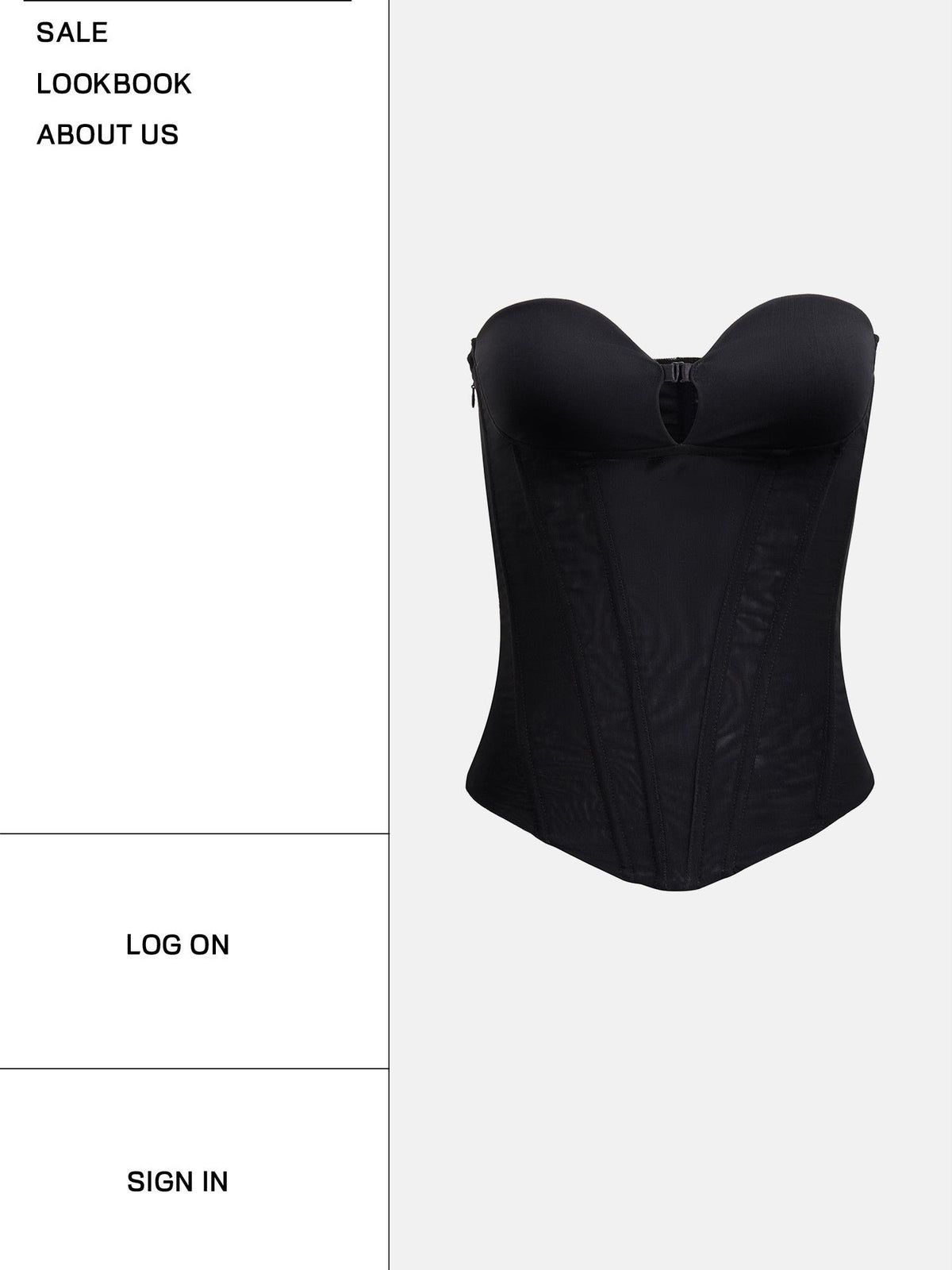 START THE ENGINE Dark Cutout Corset Style Slim Fit Women's Tube Tops