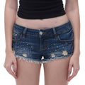 START_THE_ENGINE_Distressed_Frayed_Raw_Hem_Low_Rise_Stretch_Women's_Cotton_Denim_Shorts_1067080261701_MISSTT