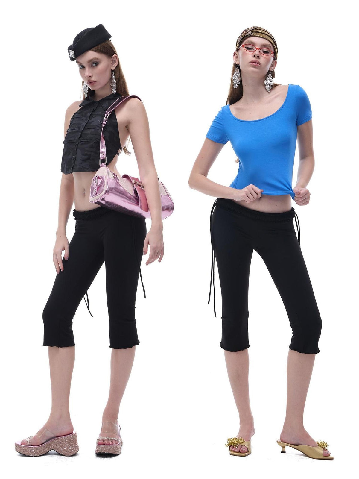 START THE ENGINE High Elastic Drawstring Lace Trim Low Rise Slim Fit Women's Nylon Chino Shorts