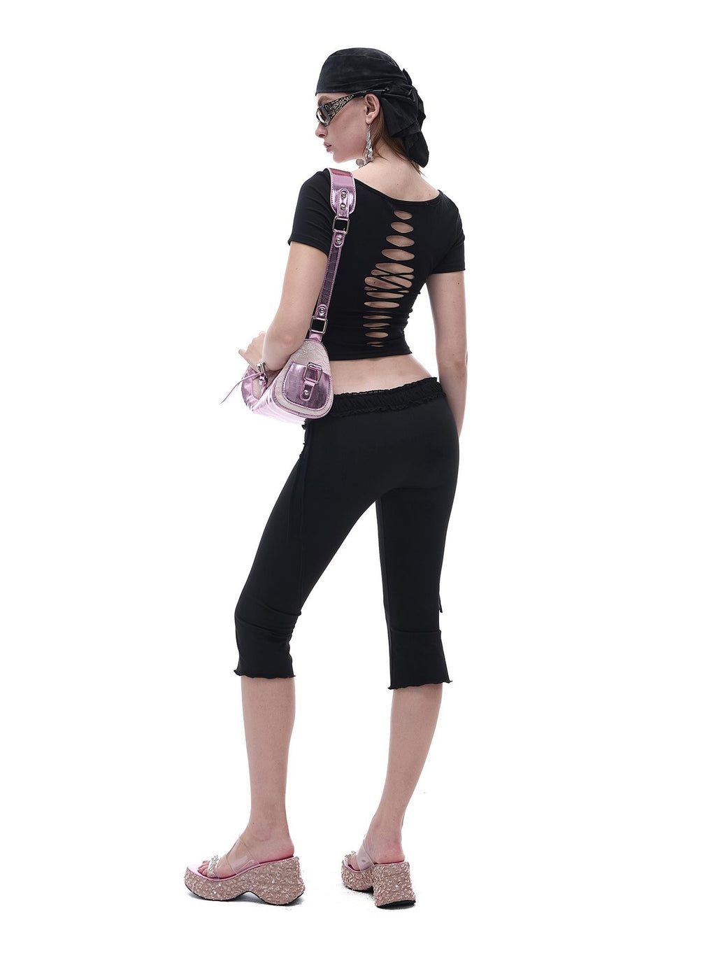 START THE ENGINE High Elastic Drawstring Lace Trim Low Rise Slim Fit Women's Nylon Chino Shorts