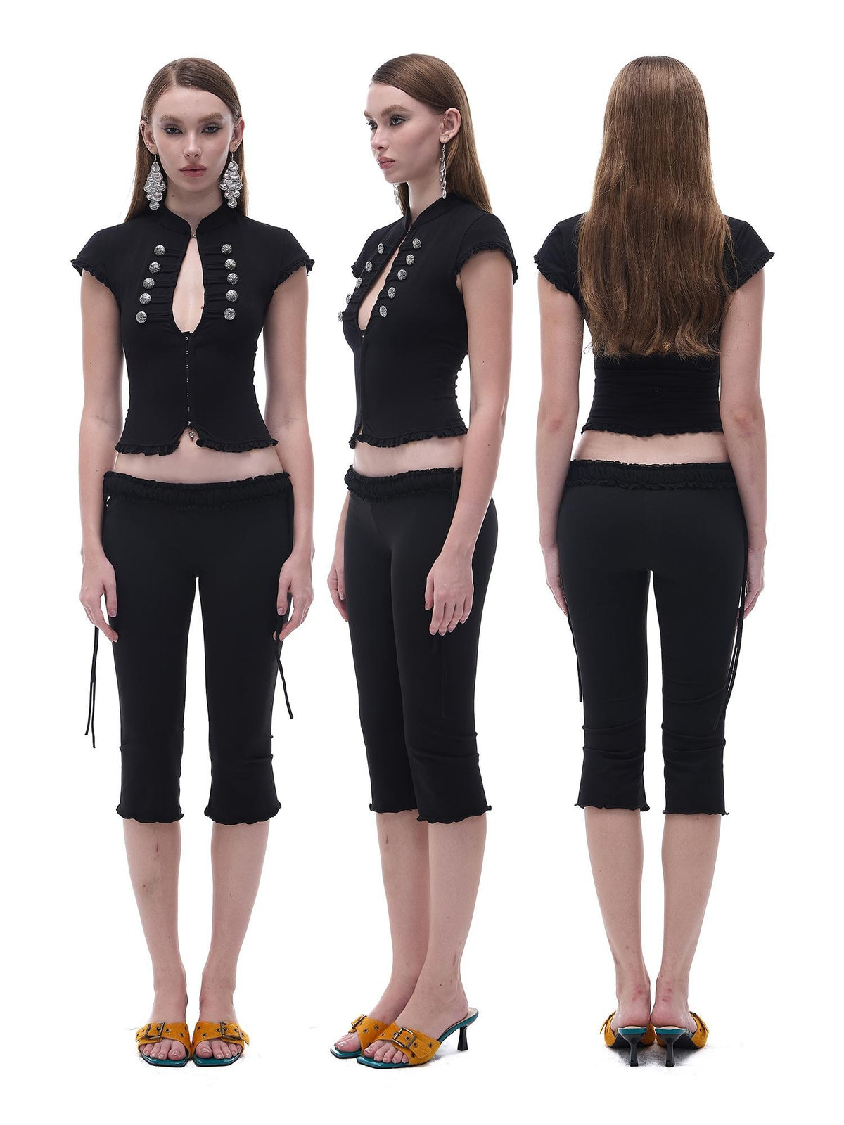 START THE ENGINE High Elastic Drawstring Lace Trim Low Rise Slim Fit Women's Nylon Chino Shorts