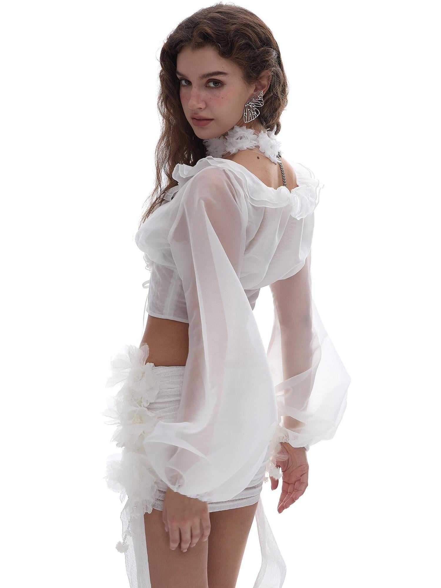 START THE ENGINE Hip Enhancing Sequin Sash Butterfly Lace Knit Women's Polyester Mini Skirts