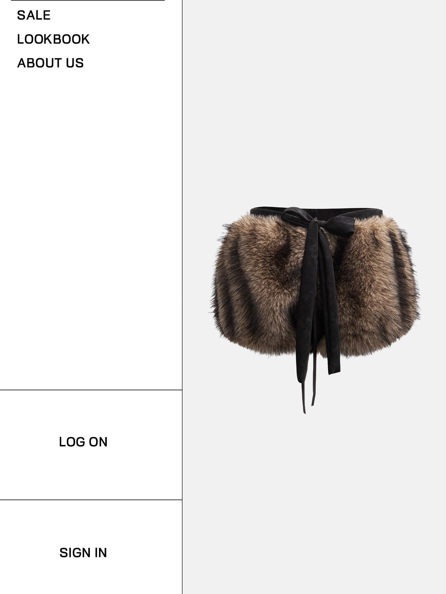 START THE ENGINE Hot Girl Low Rise Drawstring Raw Edge Women's Eco Faux Fur Hot Pants