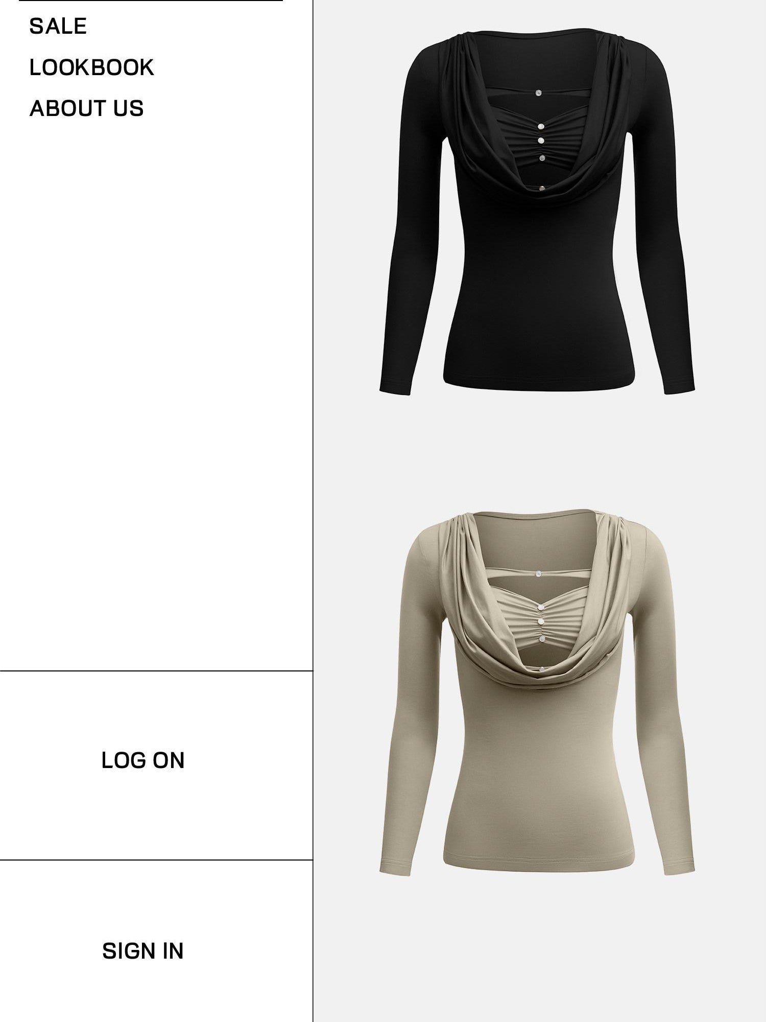 START THE ENGINE Hot Girl Swing Collar Faux Layered Women's Lyocell Long Sleeve T-shirts