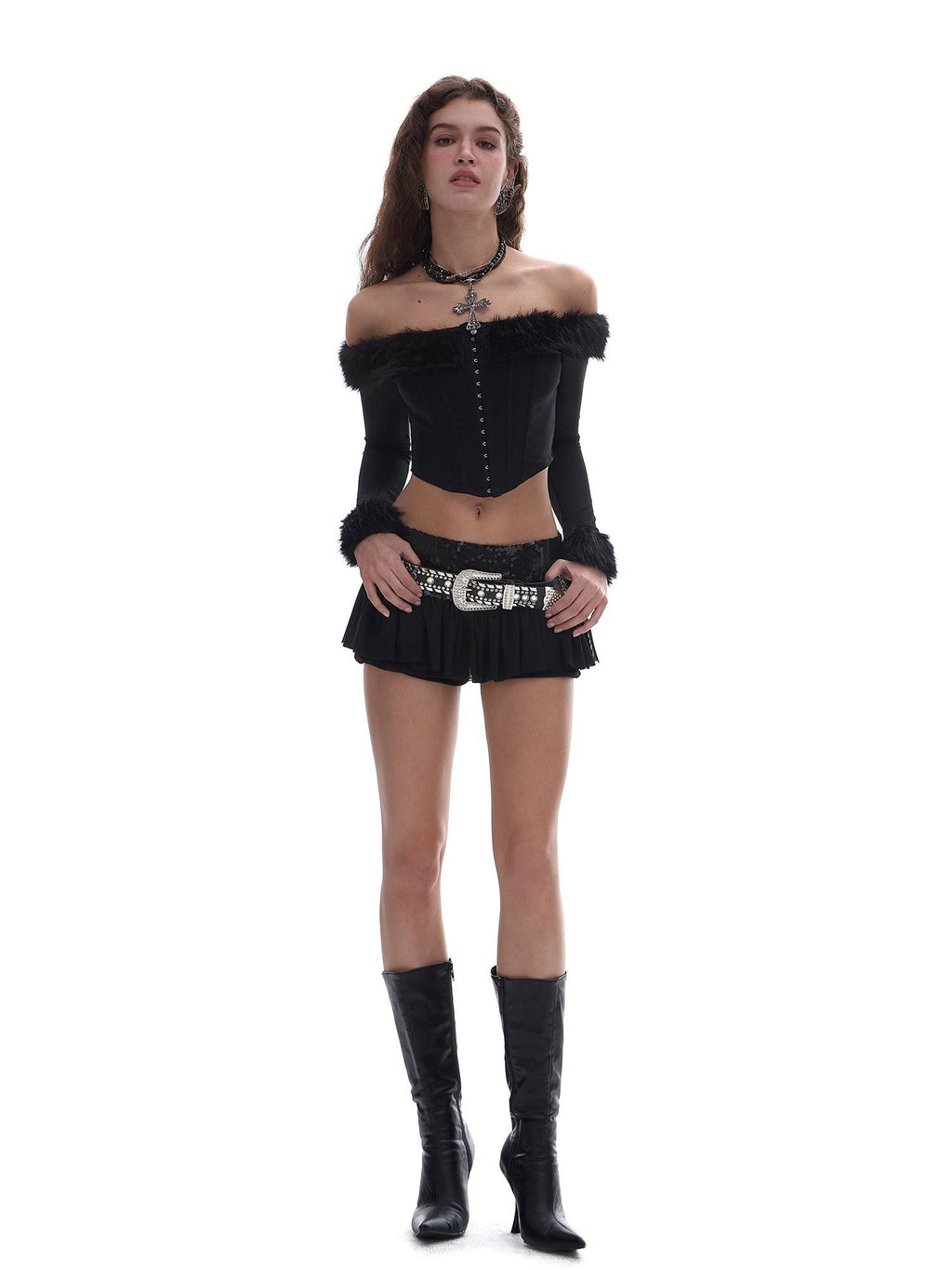 START THE ENGINE Sequin Mesh Tulle Low Waist Puff A Line Women's Polyester Mini Skirts