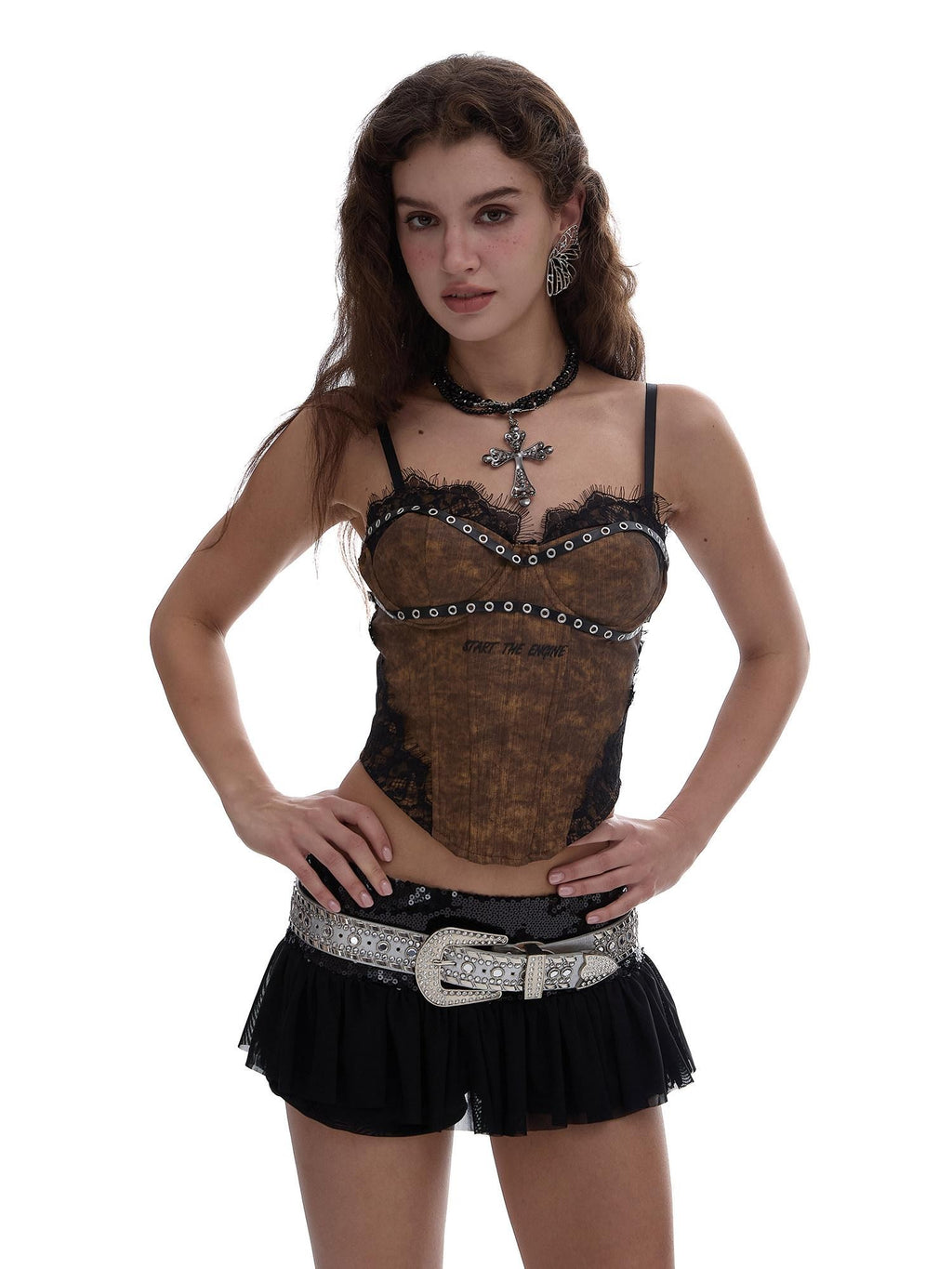 START THE ENGINE Sequin Mesh Tulle Low Waist Puff A Line Women's Polyester Mini Skirts