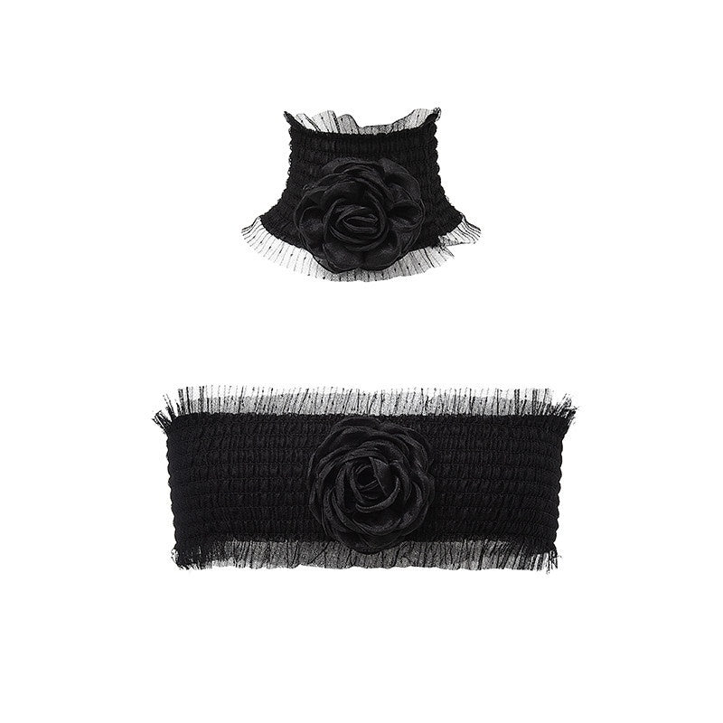 START_THE_ENGINE_Sexy_Lace_Floral_Neck_Tie_Off_Shoulder_Women's_Polyester_Tube_Tops_895596940501_MISSTT