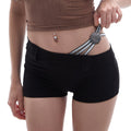 START_THE_ENGINE_Silver_Thin_Strap_Faux_Layered_Slanted_Waist_Slim_Fit_Women's_Rayon_Denim_Shorts_1047341618598_MISSTT