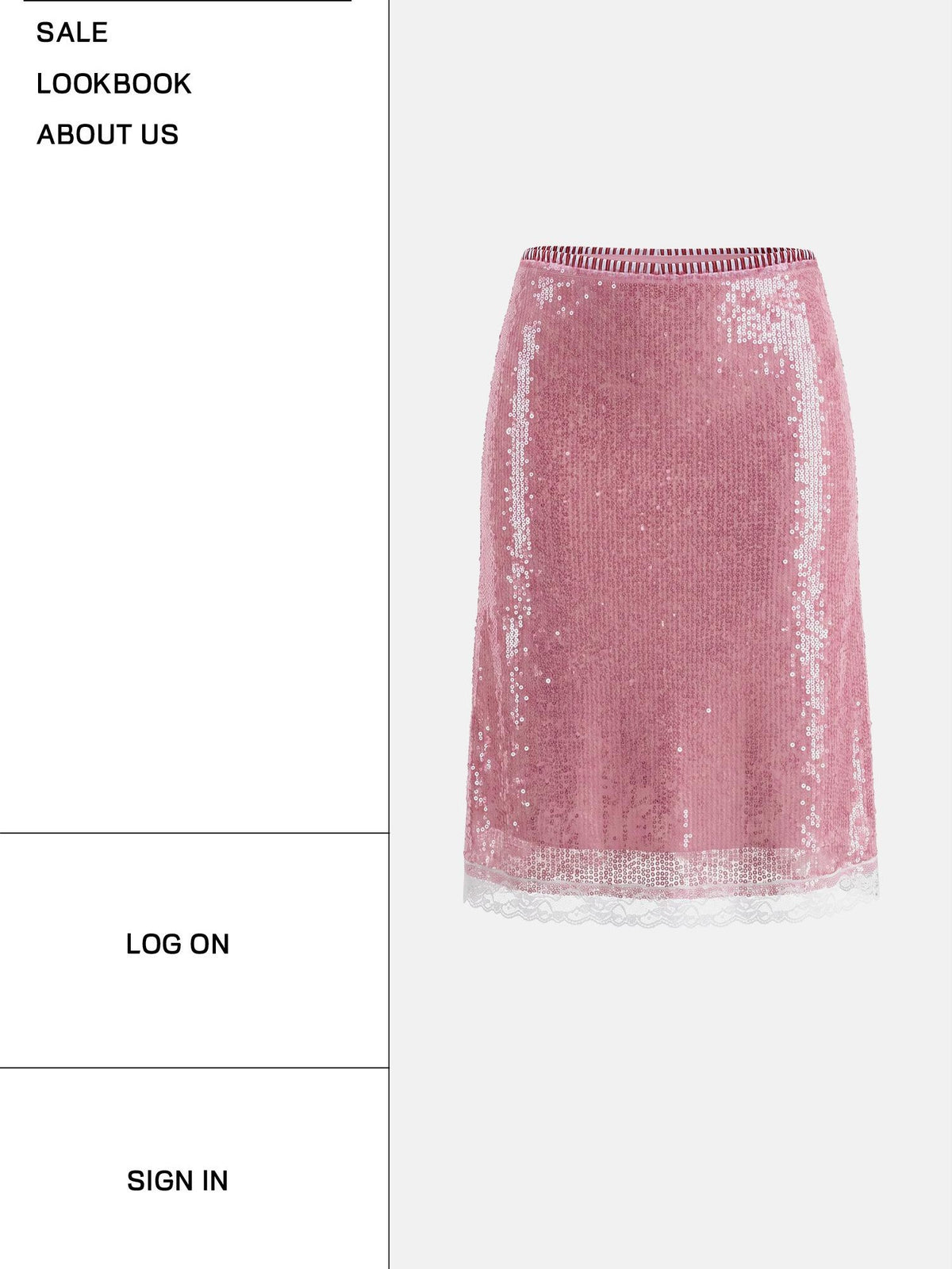 START THE ENGINE Sparkling Sequin Sheer Lace Trim Low Rise Straight Women's Lace Midi Skirts