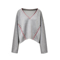 START_THE_ENGINE_V-neck_Colorblock_Studded_Reversible_Women's_Viscose_Blend_Sweatshirts_852300255985_MISSTT