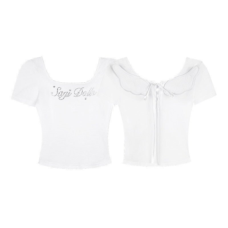 SagiDolls_Angel_Wing_Rhinestone_Cross_3d_Embellished_Women's_Cotton_Short_Sleeve_T-shirts_927710279152_MISSTT