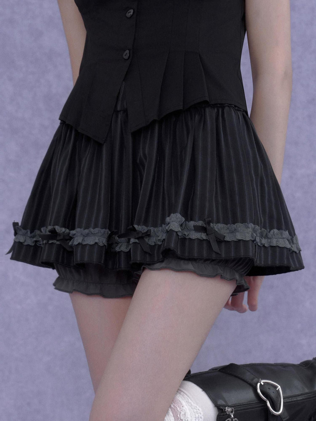 SagiDolls Black Forest Lolita Pleated Slimming Women's Polyester Blend A-line Skirts