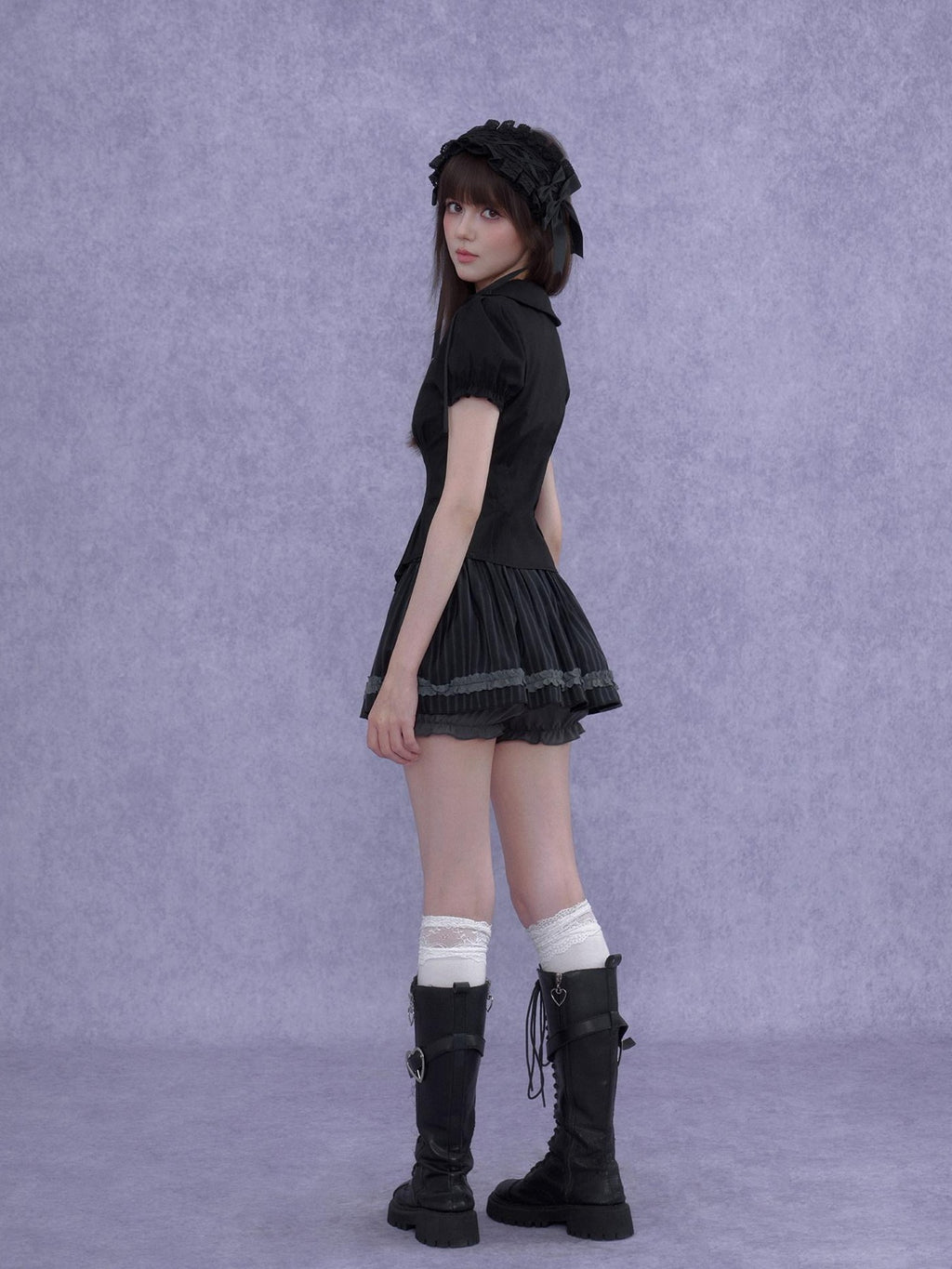 SagiDolls Black Forest Lolita Pleated Slimming Women's Polyester Blend A-line Skirts
