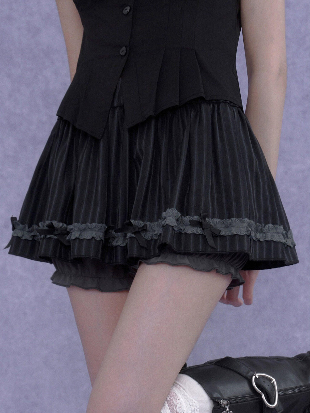 SagiDolls Black Forest Lolita Pleated Slimming Women's Polyester Blend A-line Skirts