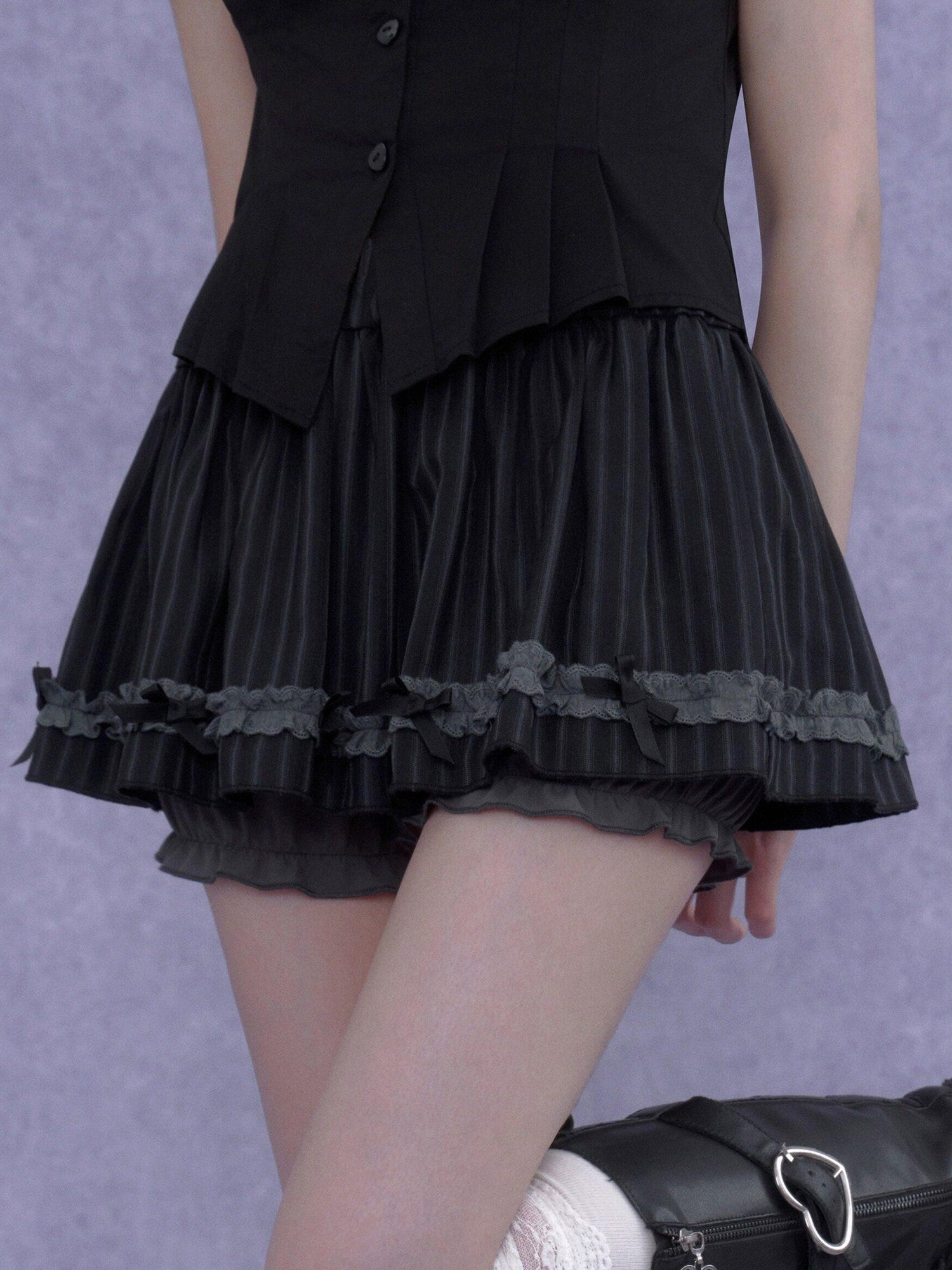 SagiDolls Black Forest Lolita Pleated Slimming Women's Polyester Blend A-line Skirts