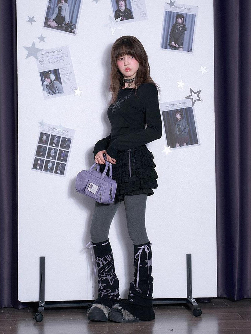 SagiDolls Black Lace High Waist Cake Skirt Women's Cotton Blend Casual Mini Dresses