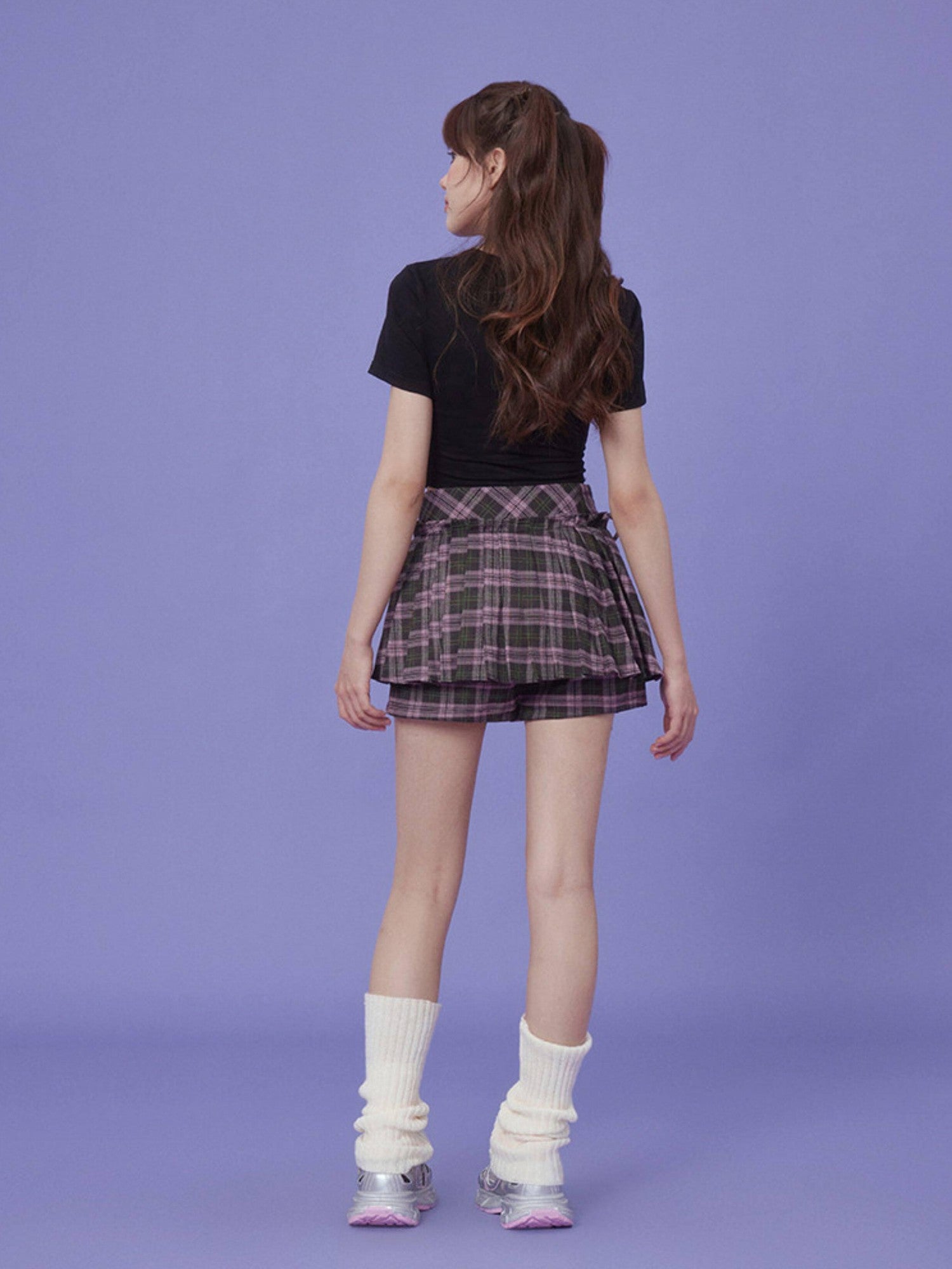 SagiDolls Black Pink Colorblock Bow Applique Women's Cotton Short Sleeve T-shirts