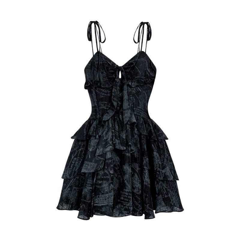 SagiDolls_Black_Printed_Cutout_V-neck_Aline_Women's_Lyocell_Slip_Mini_Dresses_716548148056_MISSTT
