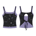SagiDolls_Black_Purple_Print_Cutout_Fake_Two_Piece_Women's_Cotton_Camisoles_1037783007259_MISSTT
