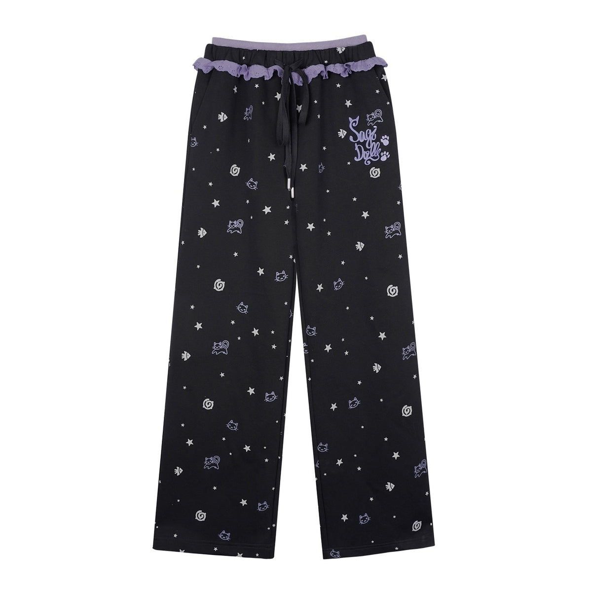 SagiDolls_Black_Purple_Print_Cutout_Fake_Two_Piece_Women's_Cotton_Camisoles_1037783007259_MISSTT