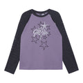 SagiDolls_Black_Purple_Star_Print_Cutout_Raglan_Women's_Cotton_Blend_Oversized_T-shirts_964274106561_MISSTT