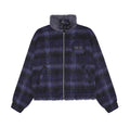 SagiDolls_Blue_Purple_Plaid_High_Neck_Fur_Collar_Zip_Elastic_Hem_Women's_Fleece_Jackets_997972077388_MISSTT