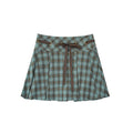 SagiDolls_Brown_Green_Plaid_Bow_High_Waist_Handset_Pleats_Women's_Pleated_Skirts_730549400129_MISSTT
