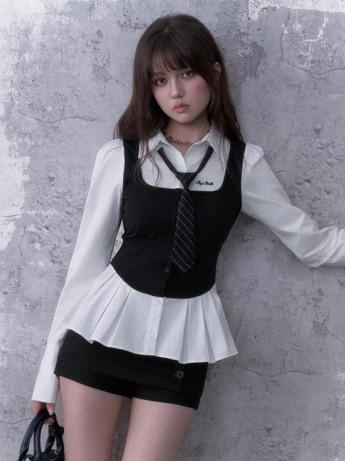 SagiDolls Brushed Button Front A Line Slim Fit Women's Polyester Mini Skirts