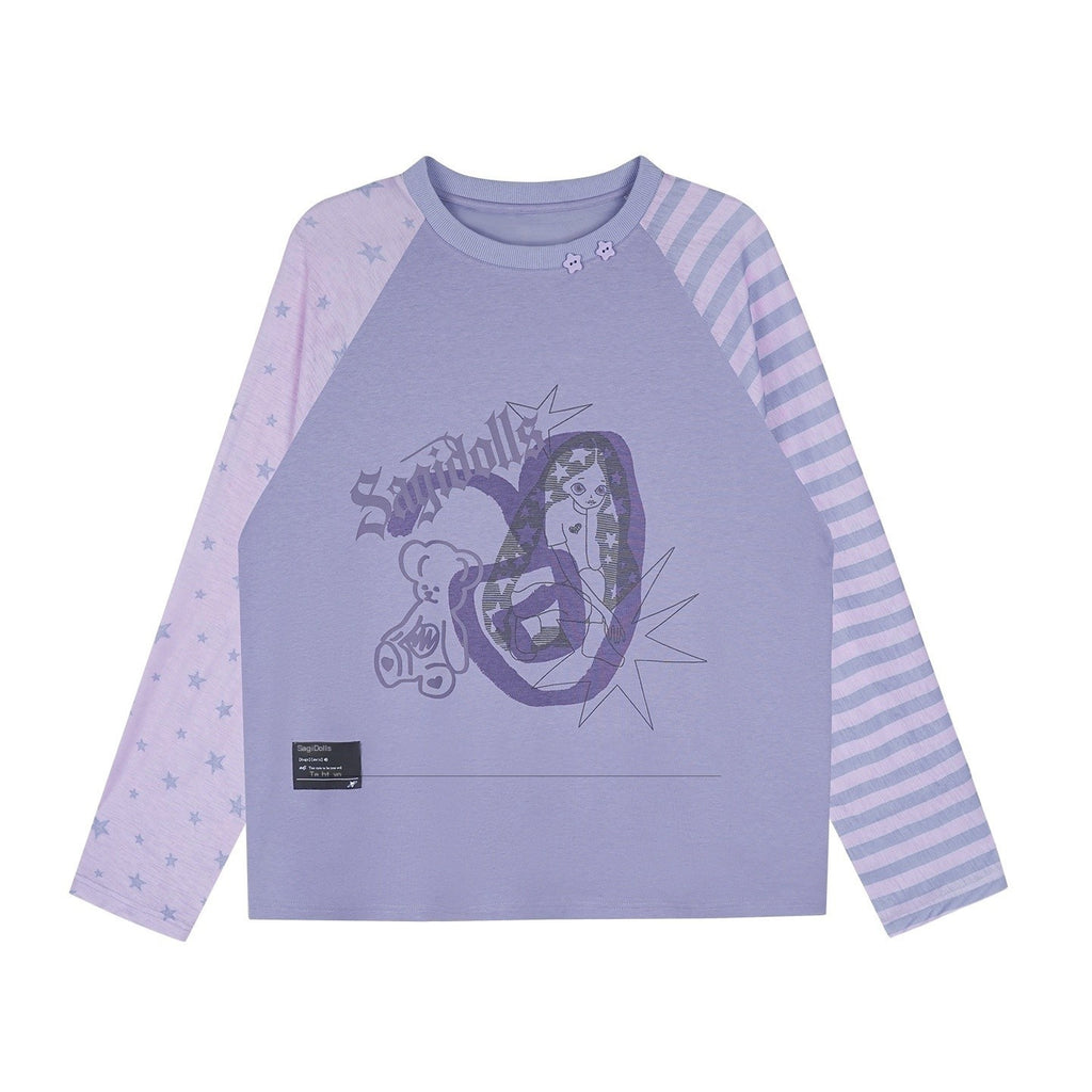 SagiDolls_Cute_Graffiti_Print_Round_Neck_Raglan_Loose_Women's_Cotton_Long_Sleeve_T-shirts_1061082643164_MISSTT
