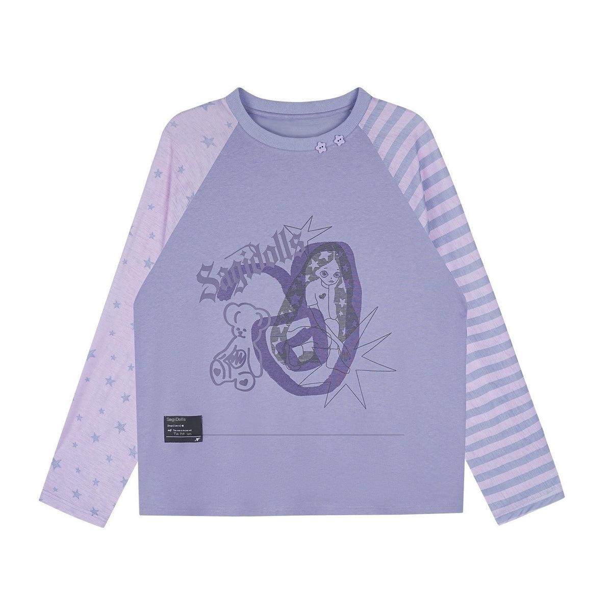 SagiDolls_Cute_Graffiti_Print_Round_Neck_Raglan_Loose_Women's_Cotton_Long_Sleeve_T-shirts_1061082643164_MISSTT