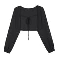 SagiDolls_Dark_Print_Loose_Lantern_Sleeve_Tie_Front_Knit_Women's_Polyester_Boleros_&_Shrugs_1073193623530_MISSTT