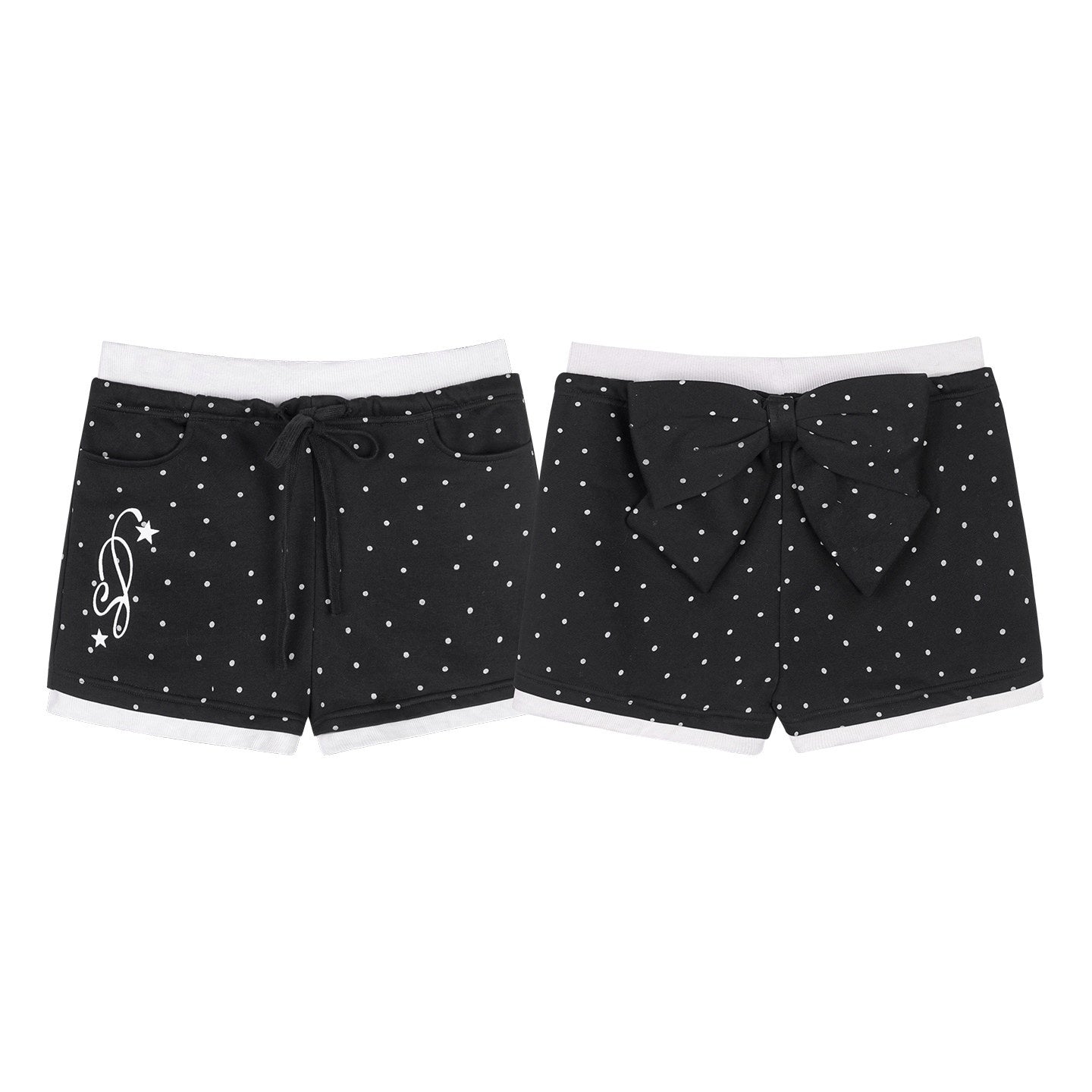 SagiDolls_Detachable_Bow_Polka_Dot_Tie_Elastic_Waist_Women's_Cotton_Blend_Chino_Shorts_927706743308_MISSTT